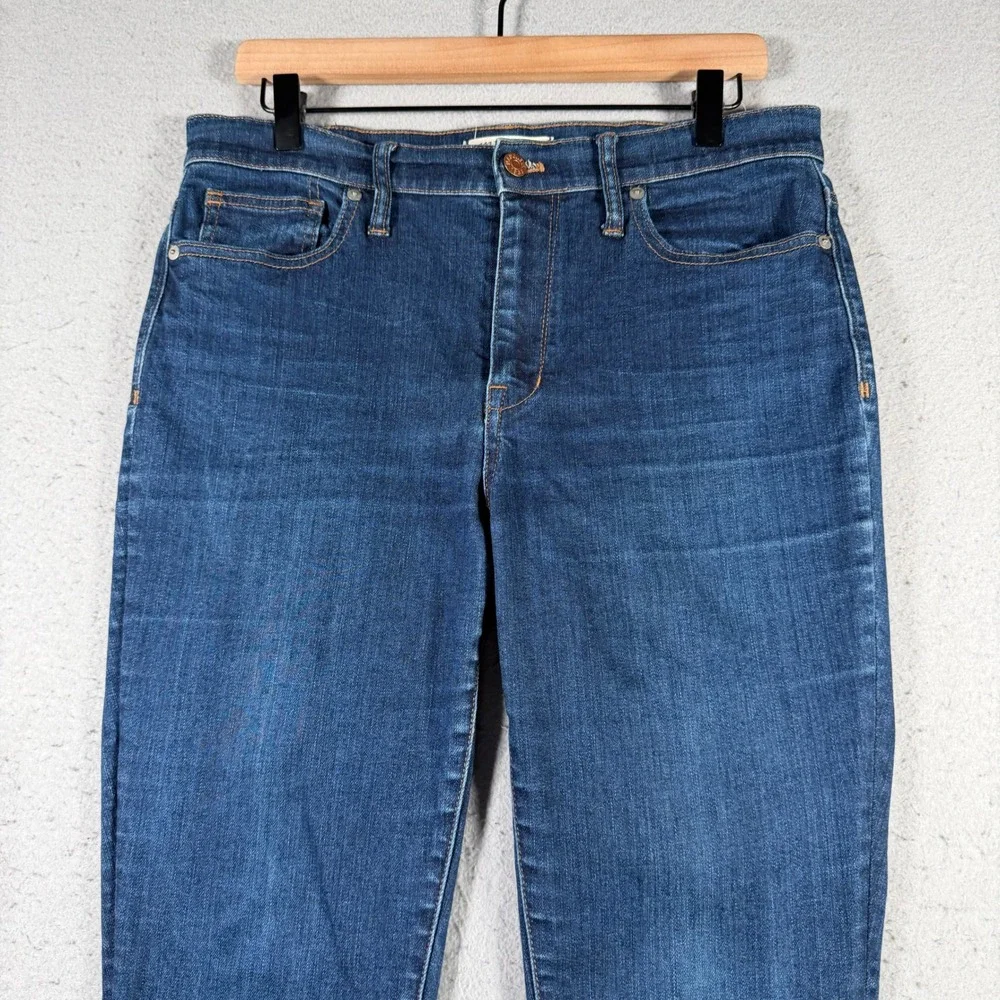 Madewell High Riser Skinny Jeans Dark Wash Blue B7131 Womens Size 31 Stretch‎